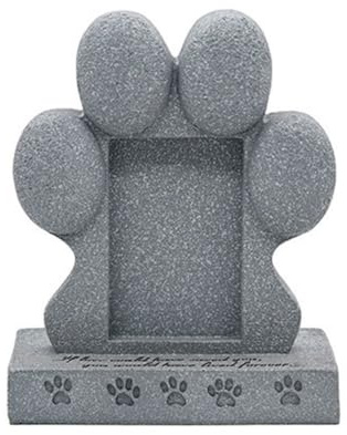 Homeponnew Marcador de piedra conmemorativa para perros y mascotas, decoración de tumba al aire libre en forma de pata para perros y gatos, adorno de césped de resina resistente a la intemperie, 18 x