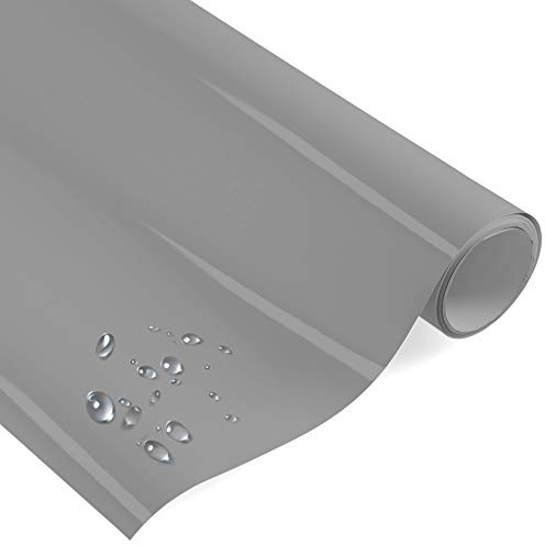timalo Premium Klebefolie Möbelfolie Bastelfolie Hochglanz Grau - 1 Meter x 63 cm Meterware Küchenfolie Möbel, Türen Folie Küche