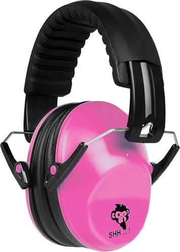 ACE SHH...! Casque Antibruit pour Enfants - Casque Antibruit Pliable - Protège-Oreilles Compact pour Filles & Garçons - Rose