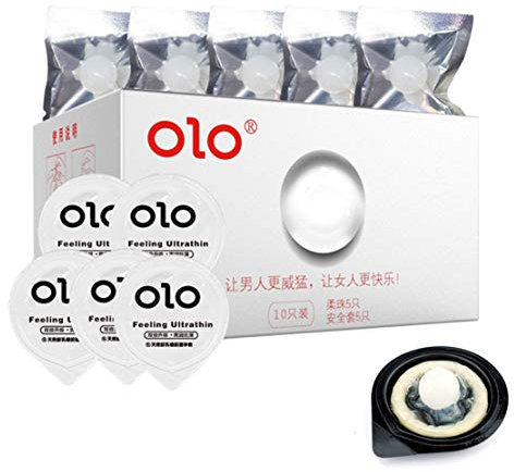 AKT 5 Pc Ultra Sottile Preservativi con Perline Morbide, più a Lungo Sperimenta Meglio