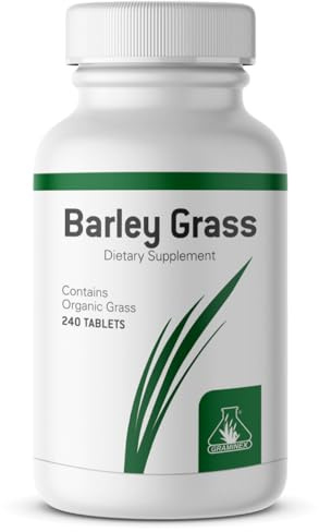 Graminex Barley Grass Tablets - Energy Boosting Greens Nutritional Supplement - Antioxidant-Rich Superfood with Multivitamin, Minerals, Amino Acids - 240 Tablets