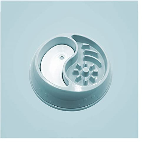 sararui Dog Bowl Slow Food Bowl 2 in 1 Dog Water and Food Bowl Durable Preventing Choking Design Plastic Dog Bowl Holds 0.26Oz and 300g Dog Food (Color : Blue)