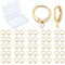 CREATCABIN 1 Box 50 Stück Runde Hebelhaken 18 Karat Echt Vergoldet Messing Französische Ohrhaken Creolen Mit Offener Schlaufe Hypoallergen Für Männer Frauen Styling Ohrhänger DIY-Bastelarbeiten