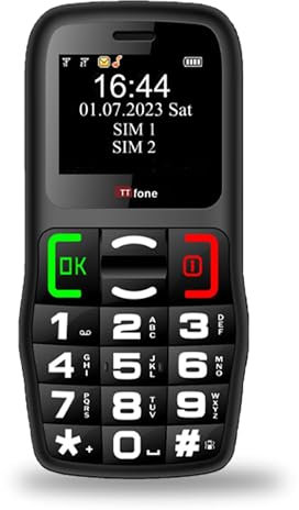 TTfone TT220 Big Button Mobile Phone for the Elderly with Emergency Assistance button, talking keys, long battery life, torch, Bluetooth, Simple easy to use (with USB Cable)