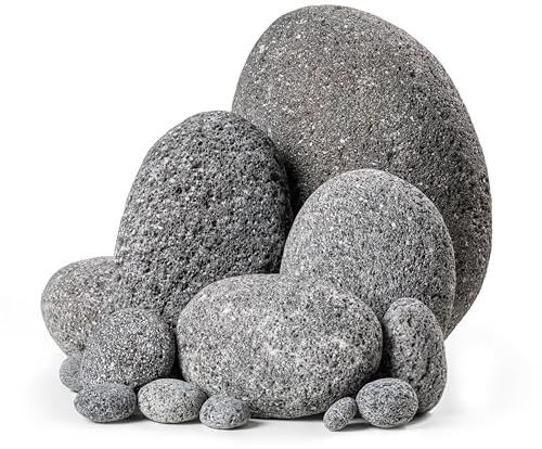 ARKA mySCAPE-LAVA PEBBLES - Pietre per acquascaping per acquari d'acqua dolce - MIX circa 10-200 mm - Contenuto: 10 kg