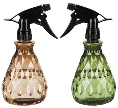 AOCGDDS 2 Pcs Spray Bottles,500ml/17 oz Water Spray Bottles with Adjustable Spray Head,Refillable Trigger Sprayer Bottles,for Cleaning Solutions,Gardening,Plants（Green Brown）