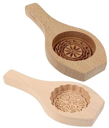 CRILSTYLEO 2stücke Holz Mondkuchenformen Kreative Backwerkzeuge Für Küche Für Mondkuchen Und Mungobohnenkuchen Leicht Zu Reinigen Und Sicher Der Anwendung