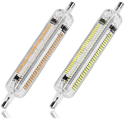 Luopan Indoor Lighting, Pack of 10, R7S Led Corn Lamp AC110v 78mm/118mm 5W/10W 360° 3014SMD Outdoor R7S Silicone Lamp Light Source(Cool White,118MM-10W)