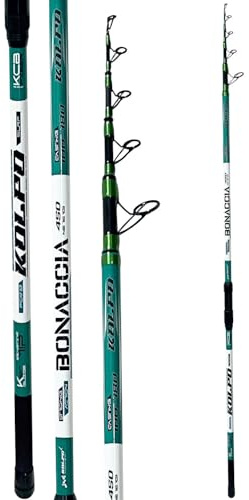 Kolpo Bonaccia Canna Surfcasting Telescopica in Carbonio ad Alta Resistenza, 100-200 g, 4.20/4.50 m (450, Centimetri)