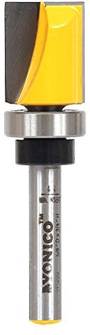 Yonico 14126q 5/8-Inch Diameter Flush Trim Template Router Bit 1/4-Inch Shank