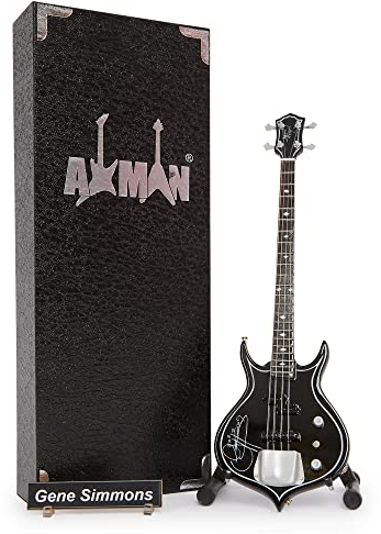 Gene Simmons (Kiss) - Miniatur-Gitarren-Replik – Musikgeschenke – handgefertigte Verzierung