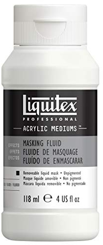 Liquitex 5404 Medium de Masquage pour Peintures Acryliques et Aquarelles – Fluide de Réserve pour Toile, Papier et Bois, Résistant à l’Eau et Retirable – Flacon de 118 ml