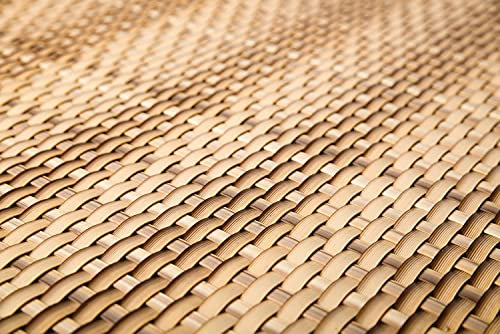 Sellon24 Brise-vue pour balcon, natte en rotin synthétique (polyéthylène), protection contre le vent, pour balcon, terrasse, jardin (RD08 paille, 100 cm)