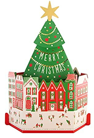 Hallmark öppet julkort – modern 3D pop up träddesign