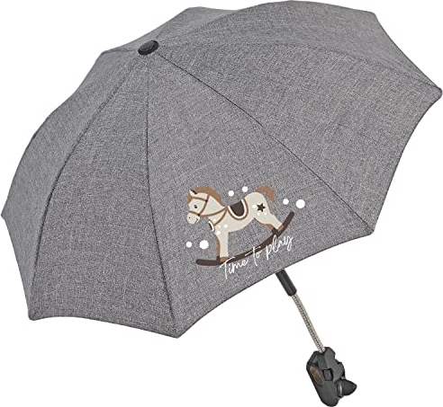 PERLETTI Kinderwagen Sonnenschirm Regenschirm mit Universal Halterung - Kinderwagenschirm Verstellbar mit Sonnen UV Schutz 50+ - Manueller Kinder Wagen Schirm - Durchmesser 68 cm (Schaukelpferd)
