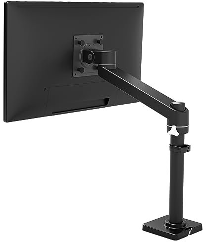 ERGOTRON NX Monitor Arm in Schwarz - Tischhalterung für Monitore bis 34 Zoll und 8 kg, manuell höhenverstellbar von 19,9-44,7 cm, VESA-Standard, 5 Jahre Garantie