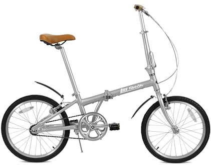 FabricBike Klappfahrrad, Alu-Rahmen, Single Speed, klapprad 20 Zoll, Folding, klapp Fahrrad, Klapprad Erwachsene, Fabric Bike Folding Bike (Space Grey W/Mudguard)