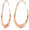 Adramata Edelstahl Creolen - 18 Karat Gold/Weißgold/Roségold, Hypoallergene Große Ovale Ohrringe 25/30/35/40MM Tropfen, RG25