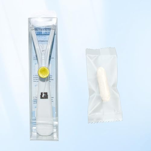 The Floss Advances - Dental Floss Holder, Tension Adjustable Interdental Flosser, Reusable and Refillable Handle with Preloaded Floss 66 ft/ 20 m - (1 Handle + 1 Extra Spool of Different Material)