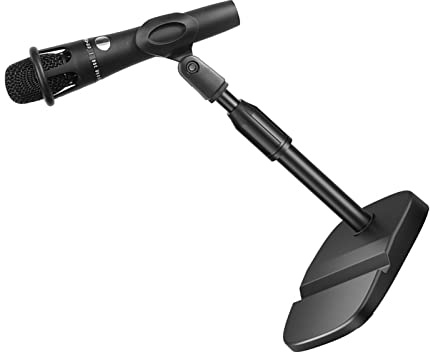 Naroote Support de Microphone de Bureau, Support de Micro de Bureau Réglable Stand de Microphone de Réglable Empêcher la Table de Glissement de Micro avec Tablette de Téléphone (#1)