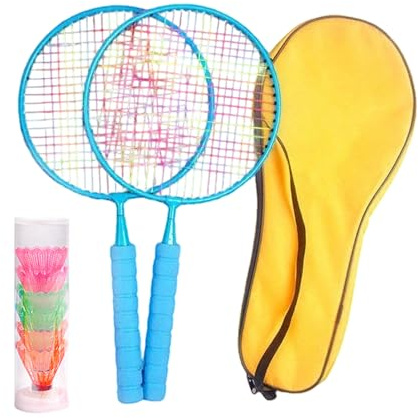 Holdes Juego de bádminton para niños - bádminton para niños | Set portátil de 3 a 7 años de entrenamiento juvenil equipo deportivo césped camping actividades de playa