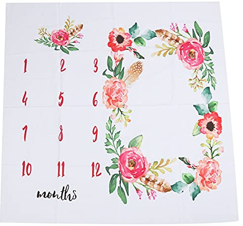 SIWOTED Bebé Mensual Hito Paño Tabla de Crecimiento Infantil Tela Foto Accesorios para Recién Nacido