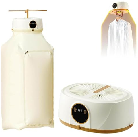 Automatisk Strykmaskin, Bärbar Torktumlare Med Fjärrkontroll, Cirkulerande Värme Och Timerfunktion, Hängande Mini Värmepumpstork För Resor, Hem, Lägenhet, Hotell, Camping