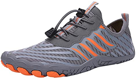 Chaussures pieds nus pour homme - Antidérapantes - Légères - Pour l'été, la randonnée, le cyclisme, l'escalade, le tennis, la course à pied, gris, 42.5 EU