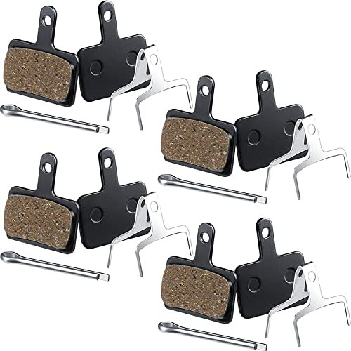 Zonon 4 Pairs Bike Brake Pads Compatible with Trp Tektro Shimano Deore Br-m575 M525 M515 T615 T675 M505 M495 M486 M485 M475 M465 M447 M446 M445 M416 M415 M395(Resin Brake Pads)
