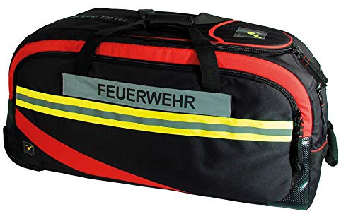 tee-uu TROLLEYBAG Bekleidungstasche | Verschiedene Varianten | AB-inkl. 2X Reflexstreifen Feuerwehr