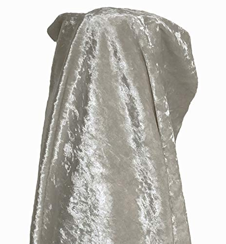 A-Express-tyg sammetslen mjuk sammetskarnevalsdräkt, dekorativt tyg, gardintyg, skrädderi, tyg, 140 cm bredd – 1 meter 100 cm x 140 cm pärlgrå