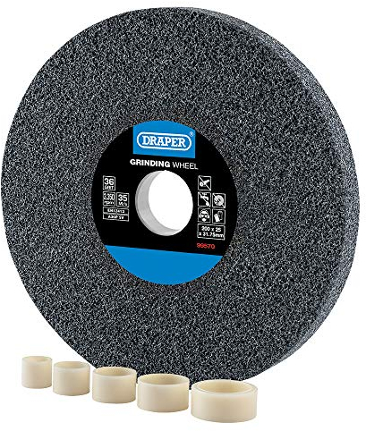 Draper 99570 - Mola da banco in ossido di alluminio 36G (200 mm x 25 mm)