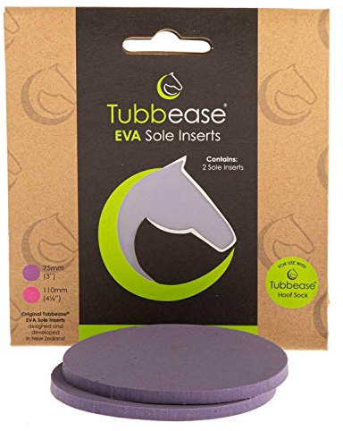 TUBBEASE Hoof Soaking Boot EVA Sole Insert - to be Used with The Hoof Sock – Hoof Treatment for Horses, Helps Relieve Pain in Soles and Extend Life of Hoof Sock - (1 Pair of Sole Inserts 3 Purple)
