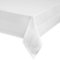 texpot Damast Tischdecke 130 x 360 cm weiß Atlaskante bei 95°C waschbar 100% Baumwolle