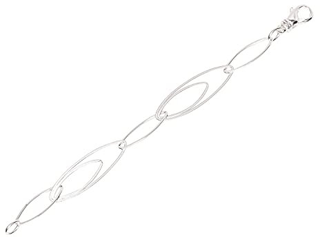 NKlaus Armband 925 sterlingsilver 22 cm Luna-kedja damer länkar ankare armband utsökt 12848