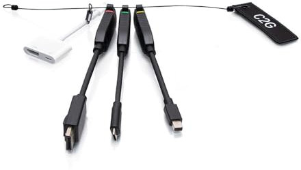 C2G Universal 4K HDMI Dongle Adapter Ring with Color Coded Mini DisplayPort™, DisplayPort, USB-C, and Lightning