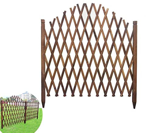 Teleskopiskt Trästaket/trädgårdsdekorativa Spaljé - Infällbart Fristående Staket Sekretessskärm, Expanderbar Staketport, Tillfällig Bärbar Hundstaketpanel (Size : 170 * 112cm)