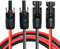 QILUCKY Profi-Verbindungskabel Verlängerungskabel 6mm²/4mm² Solarkabel inkl. montierter beidseitig Solarstecker, rote und Schwarze Linien (4mm²/2m)