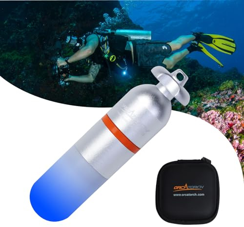 ORCATORCH SD01PRO Scuba Tank Light Dive Beacon for Night Diving, Blue