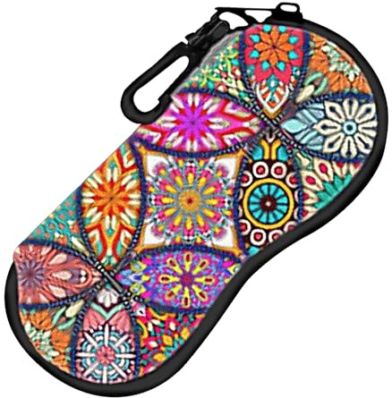 DAZZLUXE Étui à Lunettes Imprimé Portable - Sac de Rangement pour Lunettes de Soleil à la Mode - Convient pour les Voyages et les Déplacements
