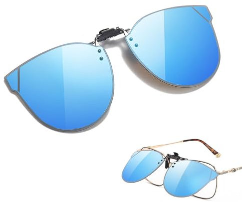 Wnddle Sonnenbrille Clip, Polarisiert Clip auf Sonnenbrillen, UV400 Sonnenbrille Clip, Polarisierte Clip-on Nachtfahrbrille