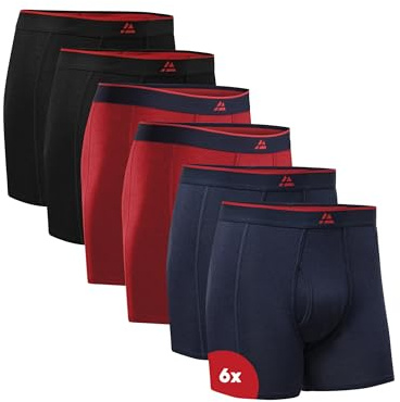 DANISH ENDURANCE Bambukalsonger för herr, med eller utan gylf, 6 & 10-pack | Bambukalsonger för herr, Mjuka och luftiga, fuktavvisande och luktreducerande, för vardag och träning, med eller utan gylf