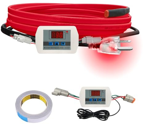 OEBLD Heat Tape for Water Pipes 6FT, Replaceable Smart Thermostat for Pipe Freeze Protection, Self-Regulating Roof Deicing Cable for Metal and Plastic Home Pipes, 110-120V