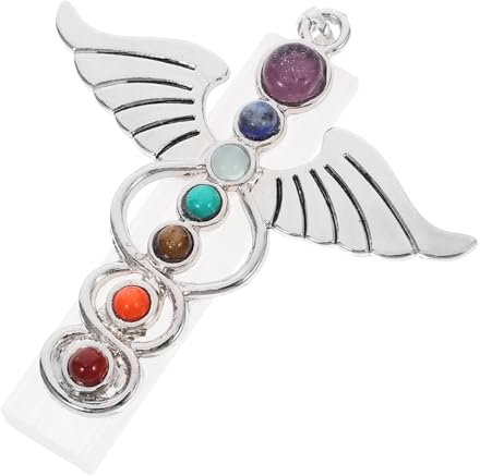 HAPINARY 3stücke Engel Flügel Kristall Ornament Handgefertigter Tischdekor Aus Natürlichem Weißem Kristall Und Tigerauge Dekorative Säule Für Zuhause Und Büro Einzigartiges Für