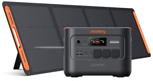 Jackery Powerstation E3000 v2 mit 200W Solarpanel, 3072Wh Solargenerator mit LFP Batterie, 3600W Dauerleistung, 2x USB-C PD100W, Kompakte Powerstation für Notstrom, Camping, Wohnmobil & Haushalt