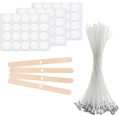 ZORVYN Lot de 50 mèches à bougie, mèches sans fumée pour bougies, kit de fabrication de bougies DIY, idéal pour la création de bougies maison