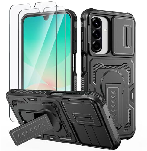 Lanhiem Cubierta De Cámara Funda para Samsung Galaxy A16/A17 5G/A26, Negro
