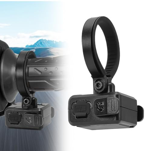 Gettimore per manubrio del motociclo Media Controller, Wireless Remote Helmet Citofono Headset, IP6 impermeabile, 10m per Raggio, Batteria 180mAh, per Nero