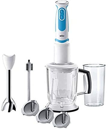 Braun Minipimer 5 MQ5060WHBL Twist Stabmixer, elektrisch, Weiß/Blau