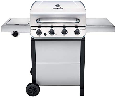 Char-Broil Performance Series 463377319 - Barbacoa convectiva con 4 quemadores laterales de acero inoxidable a gas propano